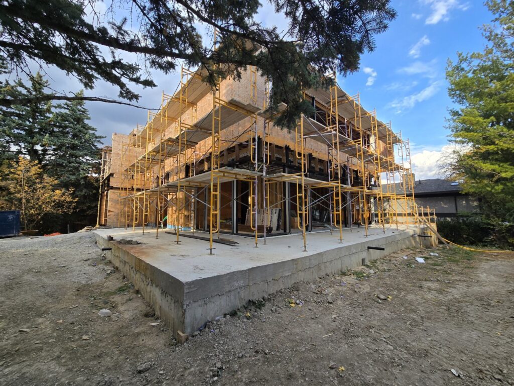 Exterior skeleton Residential construction building interior of Erica Residence
