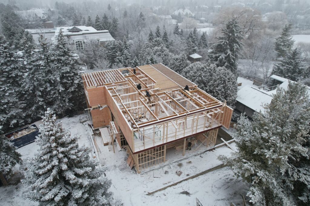 Top view Exterior build of Residential construction building Erica Residence